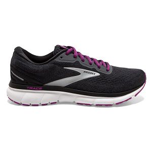 Brooks Trace Road Running Shoes - Womens, Black/Purple/White | IE-YDK291038